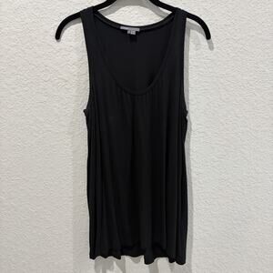 Vince Black Tank Top Size L Sleeveless Scoop Neck Modal Stretch Flowy